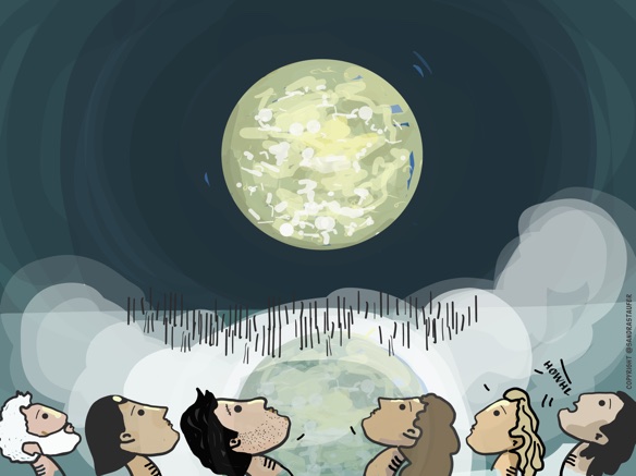 'MUSEUM OF THE MOON' AT QUEENS PARK AS PART OF THE @BREIGHTFEST, ILLUSTRATION BY @SANDRASTAUFER