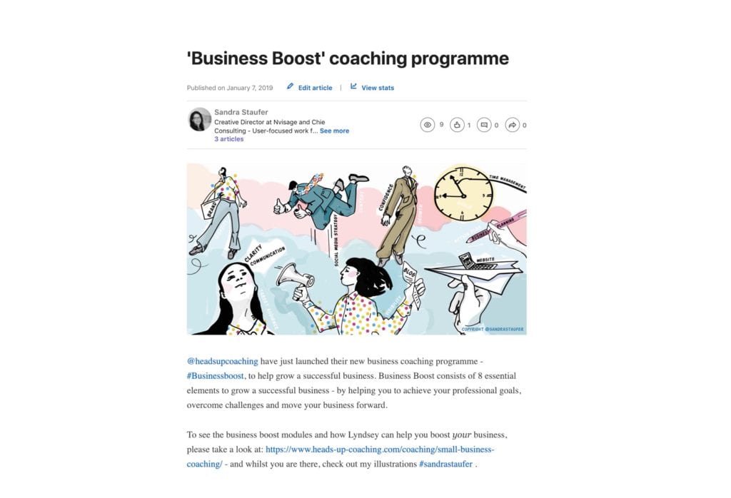 ILLUSTRATION BY @SANDRASTAUFER FOR COACHING FOR 'HEADS-UP COACHING'
